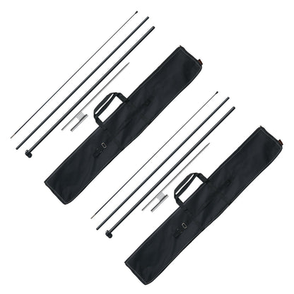 Feather Flag Pole Kit, 2 Packs Swooper Flag Pole 12.7 ft, Sign Flag Poles for Business Advertising Flags V952-QGYMQJGZ34M24YJ92V0