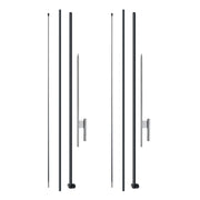 Feather Flag Pole Kit, 2 Packs Swooper Flag Pole 12.7 ft, Sign Flag Poles for Business Advertising Flags V952-QGYMQJGZ34M24YJ92V0