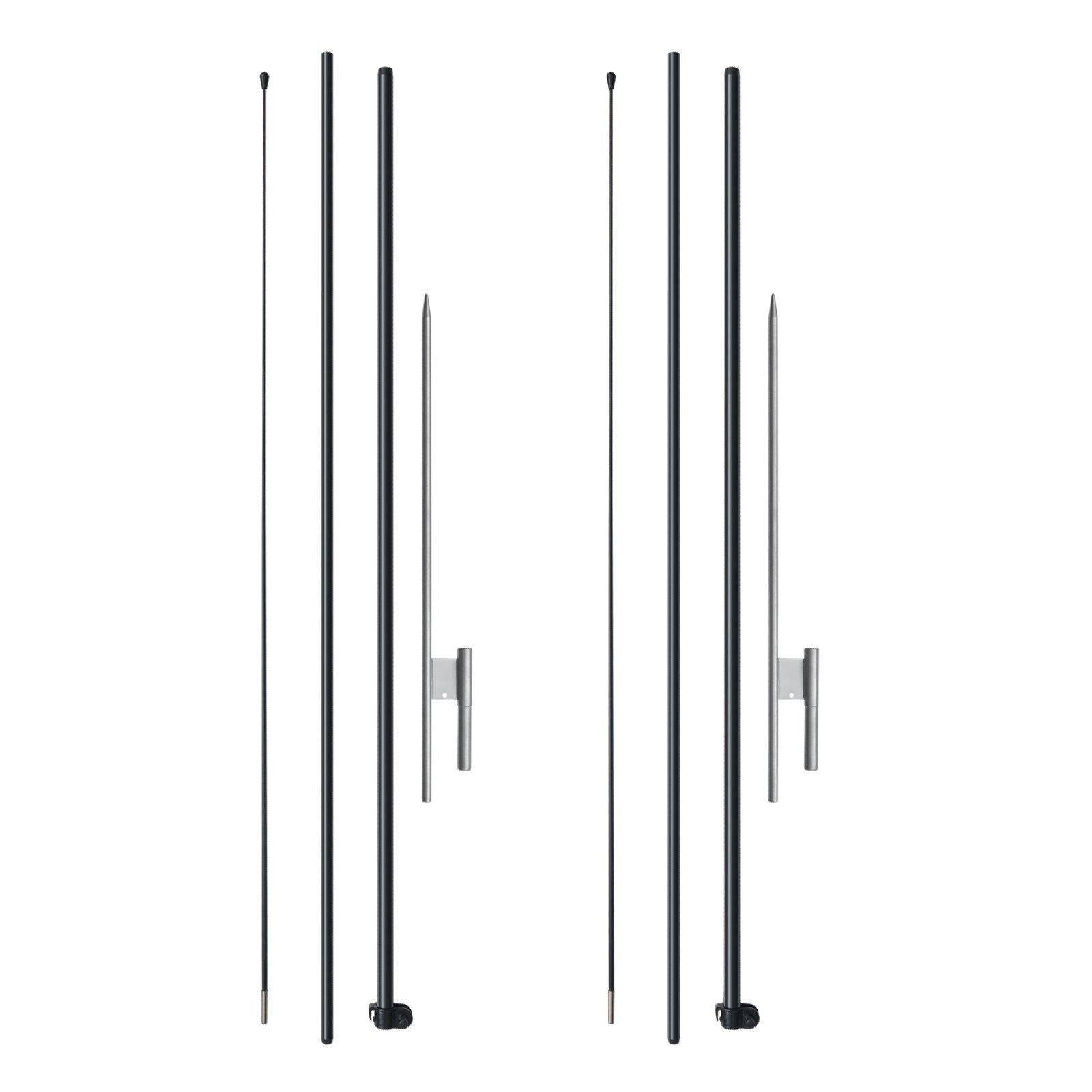 Feather Flag Pole Kit, 2 Packs Swooper Flag Pole 12.7 ft, Sign Flag Poles for Business Advertising Flags V952-QGYMQJGZ34M24YJ92V0