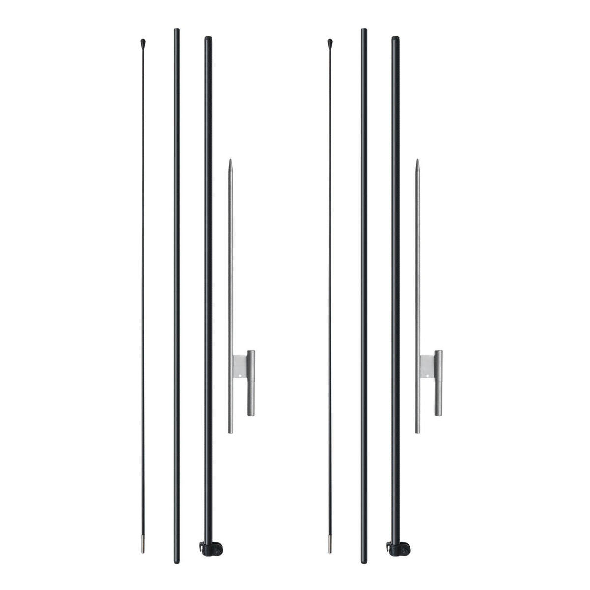 Feather Flag Pole Kit, 2 Packs Swooper Flag Pole 12.7 ft, Sign Flag Poles for Business Advertising Flags V952-QGYMQJGZ34M24YJ92V0