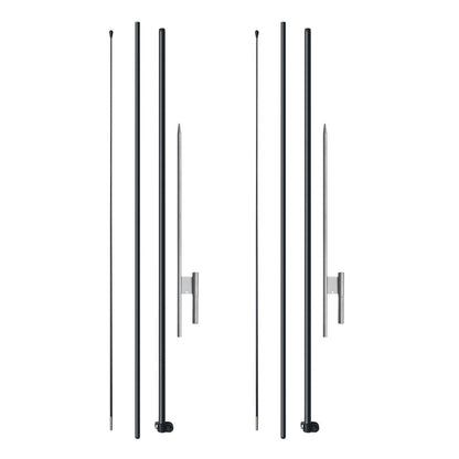 Feather Flag Pole Kit, 2 Packs Swooper Flag Pole 12.7 ft, Sign Flag Poles for Business Advertising Flags V952-QGYMQJGZ34M24YJ92V0
