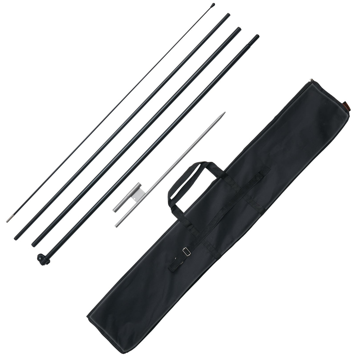 Feather Flag Pole Kit, Swooper Flag Pole Set 16.3 ft, Sign Flag Poles for Business Advertising Flags Outdoor, V952-QGYMQJGZ45M1ZIWYGV0