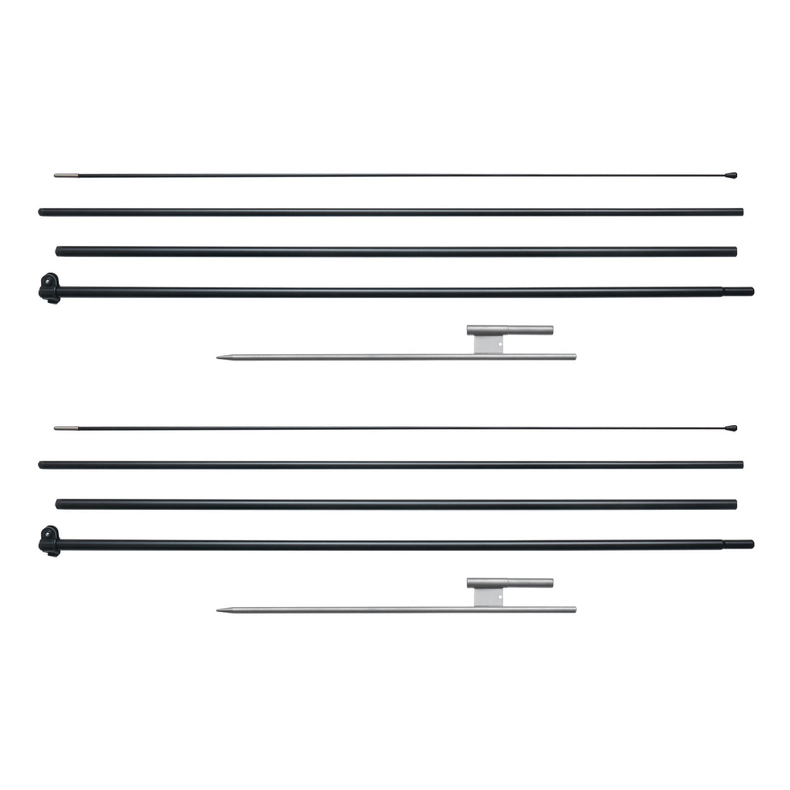 Feather Flag Pole Kit 2 Packs Swooper Flag Pole 16.3 ft with Ground Stakes V952-QGYMQJGZ45M2VXKTYV0