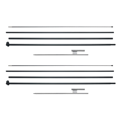 Feather Flag Pole Kit 2 Packs Swooper Flag Pole 16.3 ft with Ground Stakes V952-QGYMQJGZ45M2VXKTYV0