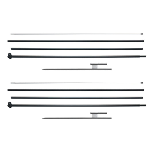 Feather Flag Pole Kit 2 Packs Swooper Flag Pole 16.3 ft with Ground Stakes V952-QGYMQJGZ45M2VXKTYV0