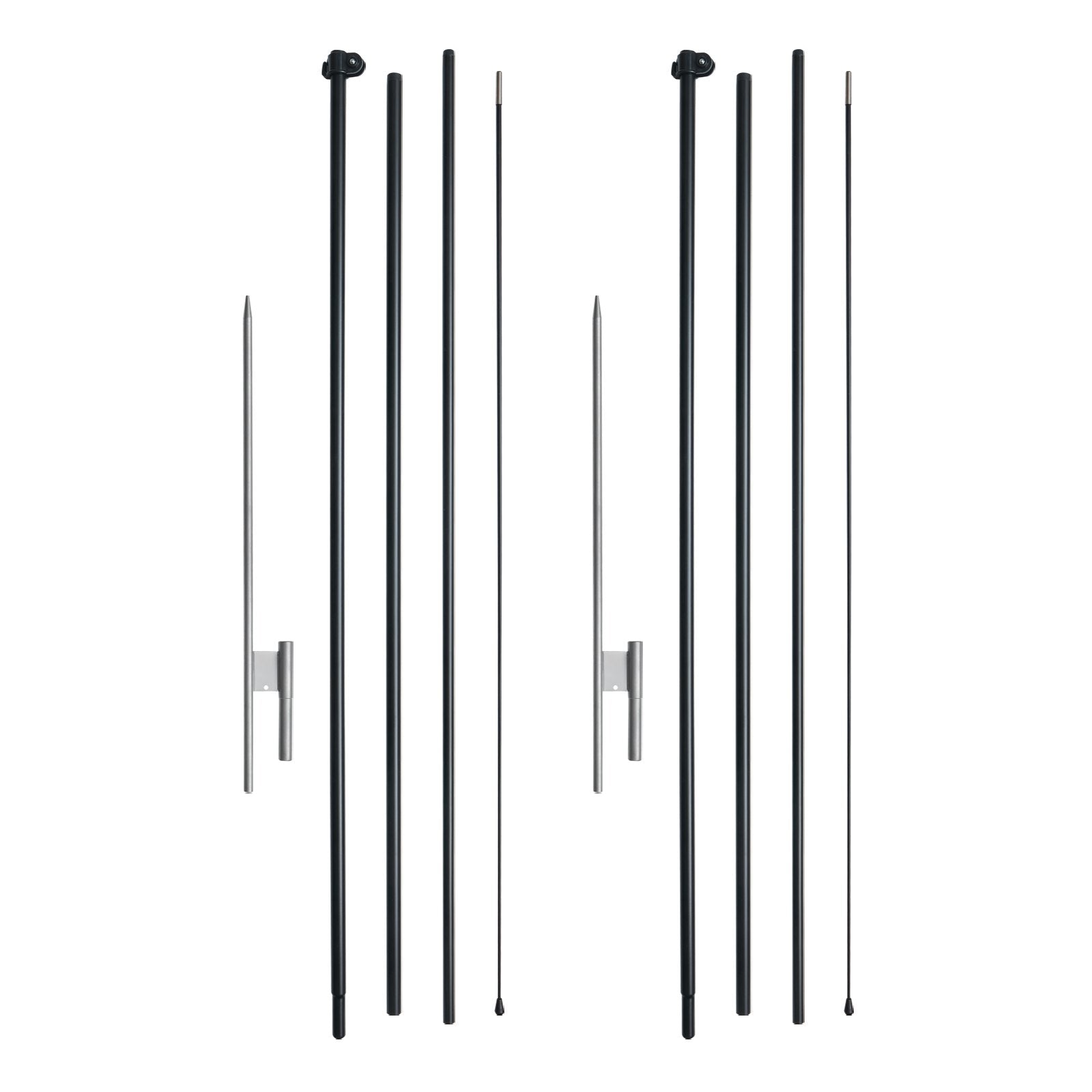 Feather Flag Pole Kit 2 Packs Swooper Flag Pole 16.3 ft with Ground Stakes V952-QGYMQJGZ45M2VXKTYV0