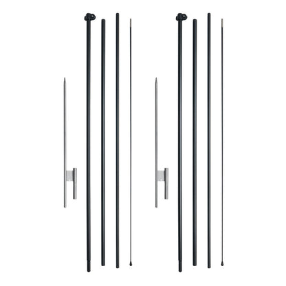 Feather Flag Pole Kit 2 Packs Swooper Flag Pole 16.3 ft with Ground Stakes V952-QGYMQJGZ45M2VXKTYV0