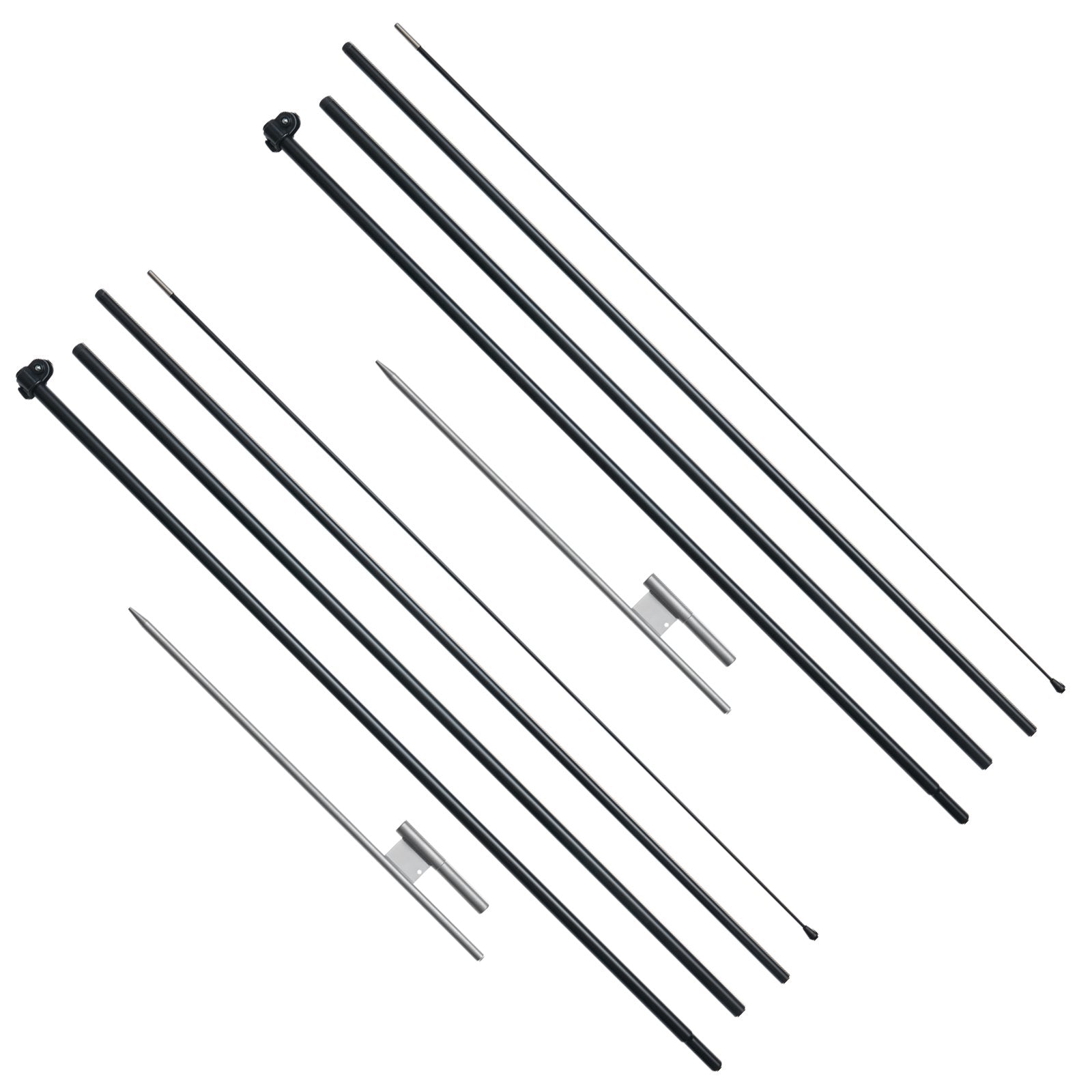Feather Flag Pole Kit 2 Packs Swooper Flag Pole 16.3 ft with Ground Stakes V952-QGYMQJGZ45M2VXKTYV0