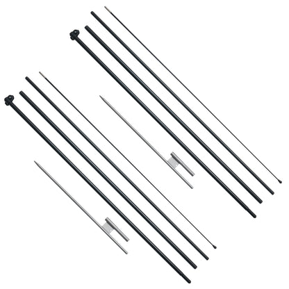 Feather Flag Pole Kit 2 Packs Swooper Flag Pole 16.3 ft with Ground Stakes V952-QGYMQJGZ45M2VXKTYV0