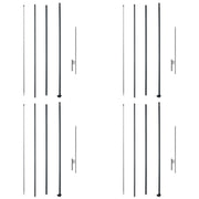 Feather Flag Pole Kit 4 Packs Swooper Flag Pole 16.3 ft with Ground Stakes V952-QGYMQJGZ45M4YDZQNV0