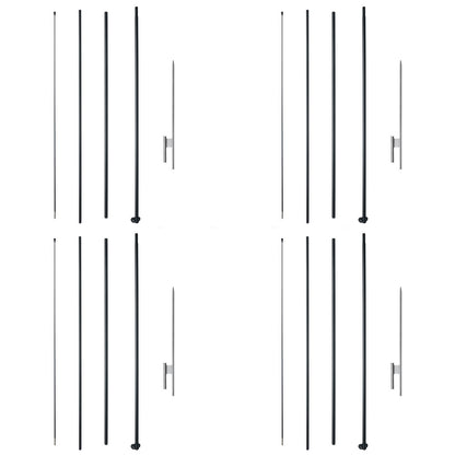 Feather Flag Pole Kit 4 Packs Swooper Flag Pole 16.3 ft with Ground Stakes V952-QGYMQJGZ45M4YDZQNV0