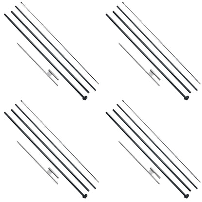 Feather Flag Pole Kit 4 Packs Swooper Flag Pole 16.3 ft with Ground Stakes V952-QGYMQJGZ45M4YDZQNV0