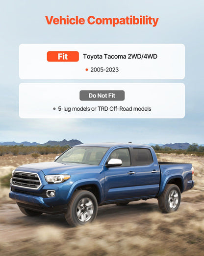 76.2 mm Front and 50.8 mm Rear Leveling Lift Kit for 2005-2021 2022 2023 Toyota Tacoma 2WD/4WD, Chassis Level V952-QHDPTSTJ2005RI6HW001V0