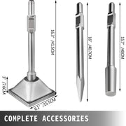Jack Hammer 1-1/8 Tamper Shank, Dirt Tamper 6x6 Compactor Plate with Electric Chisel Dirt Compactor, V952-QJDCYSJHB150X1501V0