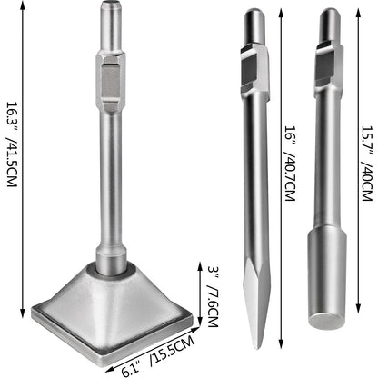 Jack Hammer 1-1/8 Tamper Shank, Dirt Tamper 6x6 Compactor Plate with Electric Chisel Dirt Compactor, V952-QJDCYSJHB150X1501V0