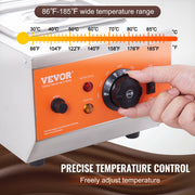 Chocolate Tempering Machine, 2 Tanks Chocolate Melting Pot with TEMP Control, 800W Stainless Steel Electric V952-QKLR9800W3042CKX1V3
