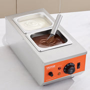 Chocolate Tempering Machine, 2 Tanks Chocolate Melting Pot with TEMP Control, 800W Stainless Steel Electric V952-QKLR9800W3042CKX1V3