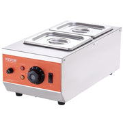 Chocolate Tempering Machine, 2 Tanks Chocolate Melting Pot with TEMP Control, 800W Stainless Steel Electric V952-QKLR9800W3042CKX1V3