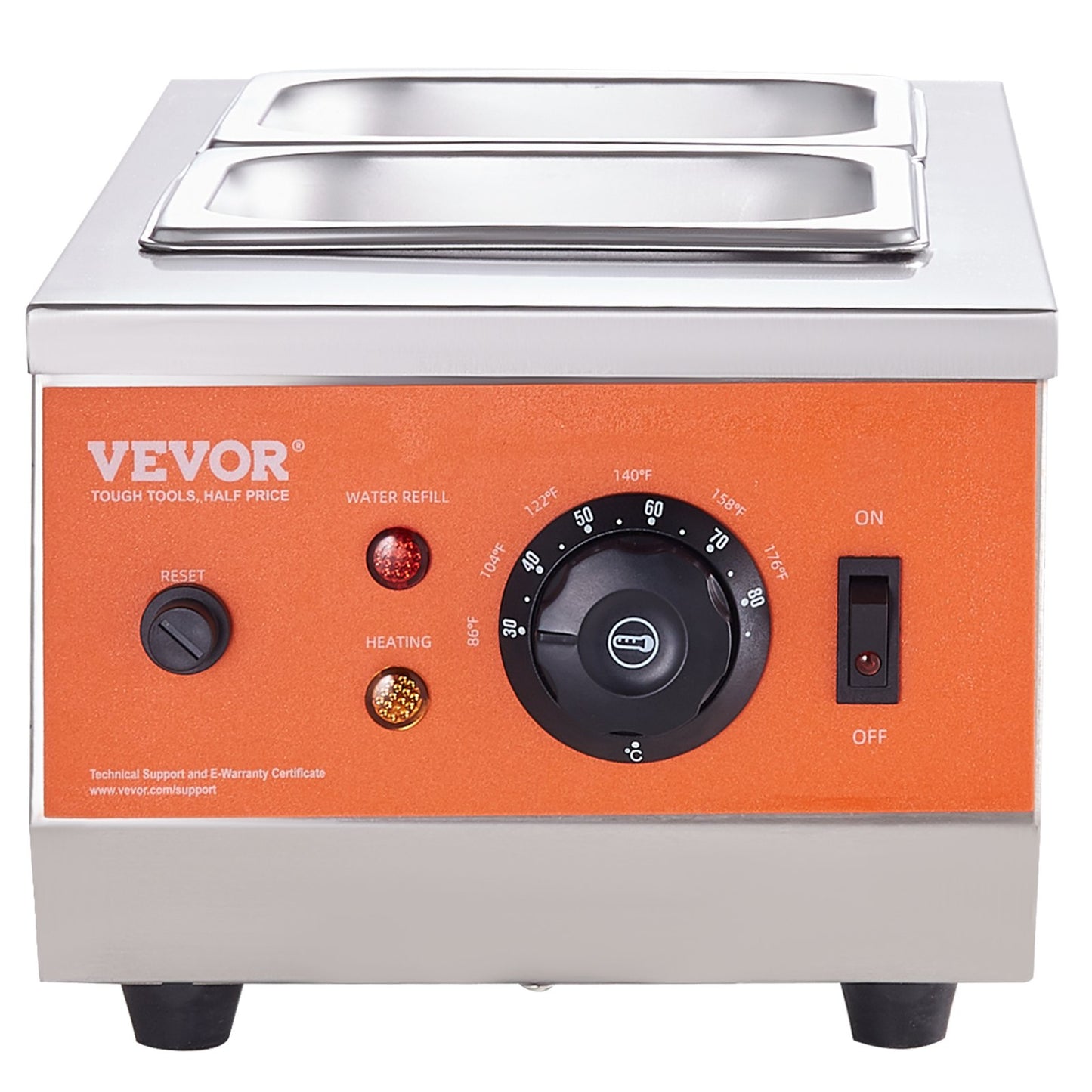 Chocolate Tempering Machine, 2 Tanks Chocolate Melting Pot with TEMP Control, 800W Stainless Steel Electric V952-QKLR9800W3042CKX1V3