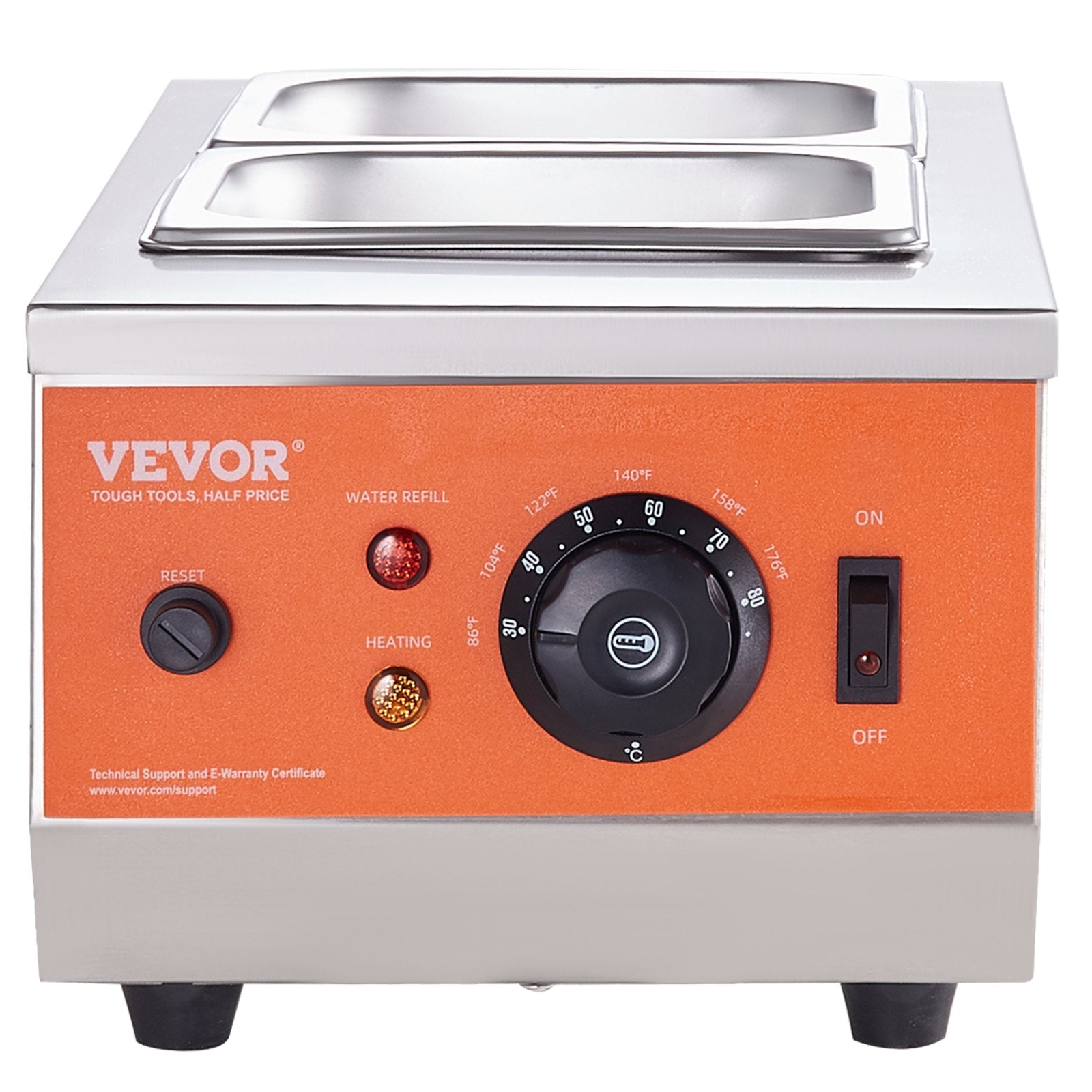 Chocolate Tempering Machine, 2 Tanks Chocolate Melting Pot with TEMP Control, 800W Stainless Steel Electric V952-QKLR9800W3042CKX1V3