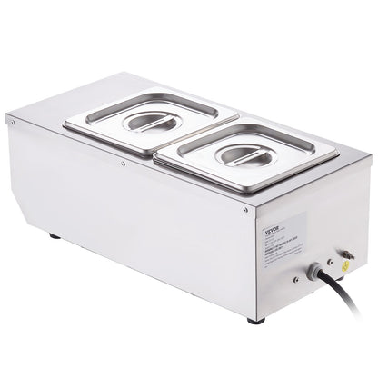 Chocolate Tempering Machine, 2 Tanks Chocolate Melting Pot with TEMP Control, 800W Stainless Steel Electric V952-QKLR9800W3042CKX1V3