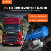 12V Air Compressor with Tank 1.6 Gallon/6 L, Train Horn Air Compressor, 120 psi Working Pressure Onboard Air V952-QLBCQGYYSJZCESCMXV9