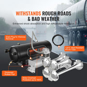 Train Horns Kit, 4 Trumpet Air Horn Kit, 150dB Train Horns for Pickup Trucks, 12V 160 psi Air Compressor 2.6 V952-QLBYCQGTZ12VB362GV9