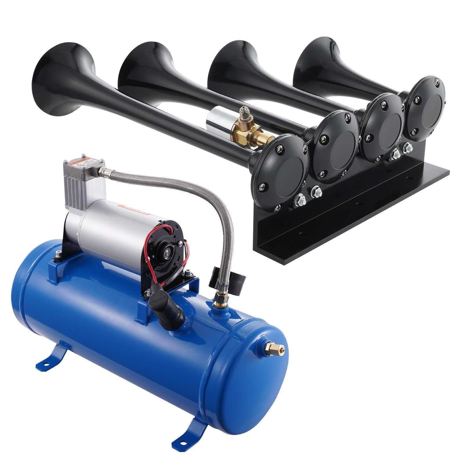 Train Horns Kit, 4 Trumpet Air Horn Kit, 150dB Train Horns for Pickup Trucks, 12V 120 psi Air Compressor 1.6 V952-QLBYCQGTZ12VRGCVHV9
