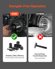 Wheel Bearing Press Kit, 23 PCS FWD Bearing Puller Tools, for Front Wheel Drive Bearing Removal and V952-QLQDZCLBQ23POOGIK001V0