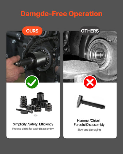 Wheel Bearing Press Kit, 23 PCS FWD Bearing Puller Tools, for Front Wheel Drive Bearing Removal and V952-QLQDZCLBQ23POOGIK001V0