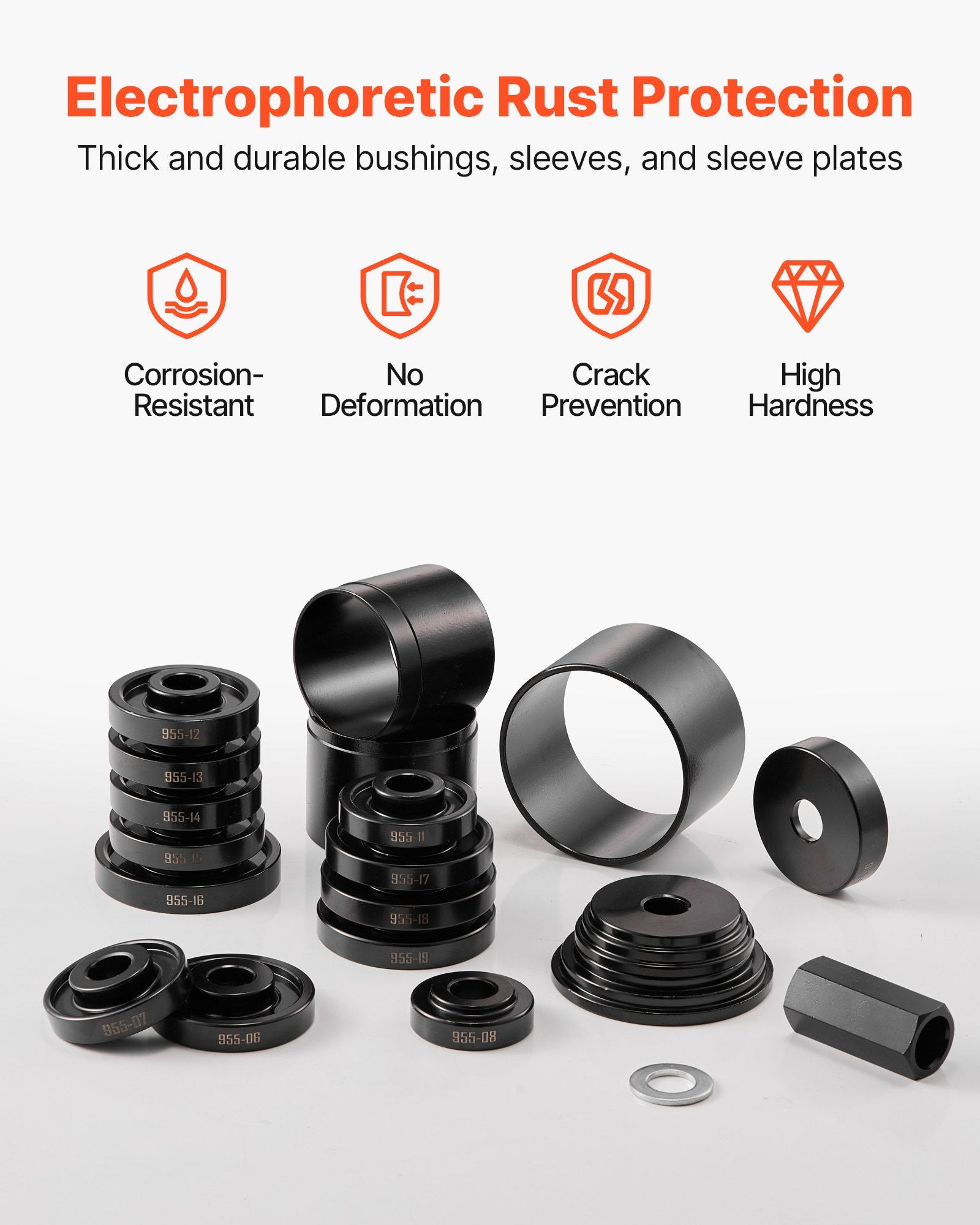 Wheel Bearing Press Kit, 23 PCS FWD Bearing Puller Tools, for Front Wheel Drive Bearing Removal and V952-QLQDZCLBQ23POOGIK001V0