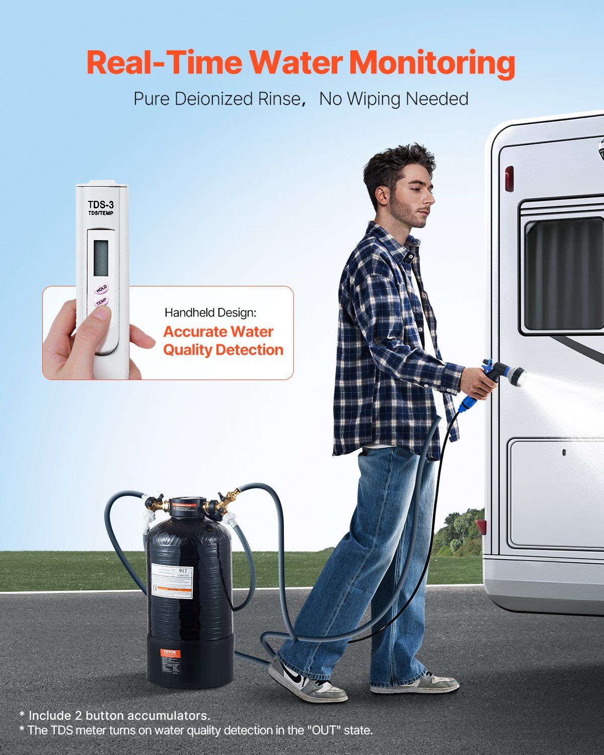 Spotless Deionized Water System Car Wash System with Handheld TDS Meter V952-QLZXCXTWTCZJ0OQIBV9
