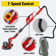 Drywall Sander 750W Electric, Electric Sander Variable Speed 800-1750RPM, Drywall Sander Foldable Sheetrock V952-QMDMJ750WZDZKD001V3