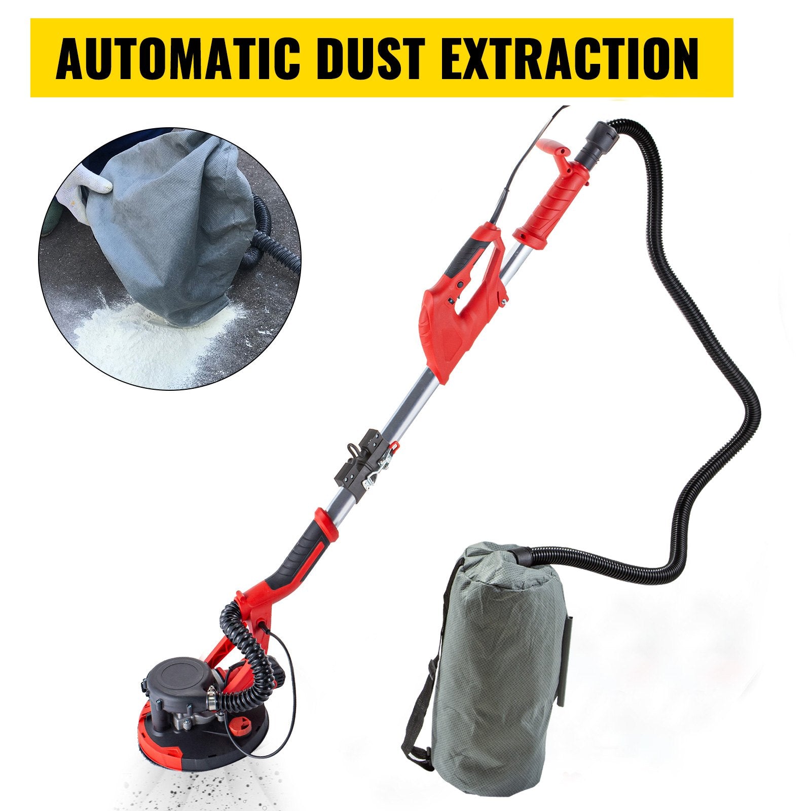 Drywall Sander 750W Electric, Electric Sander Variable Speed 800-1750RPM, Drywall Sander Foldable Sheetrock V952-QMDMJ750WZDZKD001V3