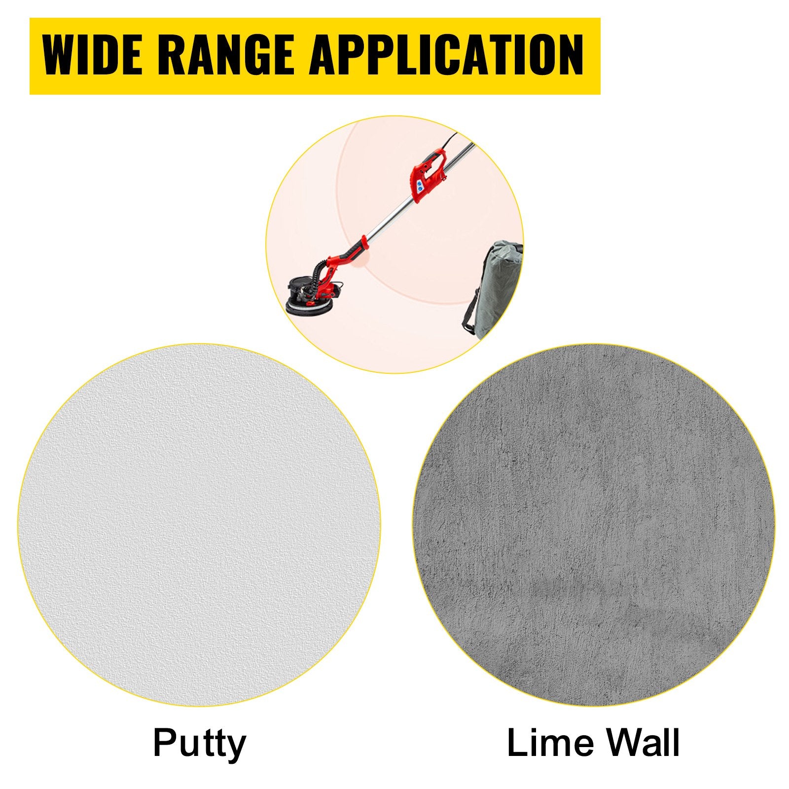 Drywall Sander 750W, Electric Drywall Sander, Foldable Sheetrock Sander, with Telescope Handle, Electric V952-QMDMJ750WZDZKDDD1V3