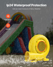 Inflatable Bounce House Blower 0.8&1HP 750W for Commercial Bounce House V952-QMFJ680W2D3M1ADWMV3