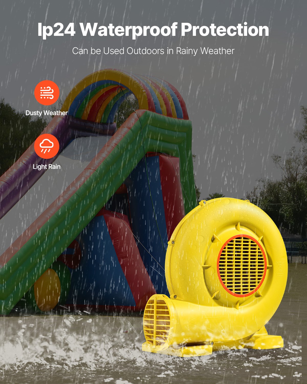 Inflatable Bounce House Blower 0.8&1HP 750W for Commercial Bounce House V952-QMFJ680W2D3M1ADWMV3