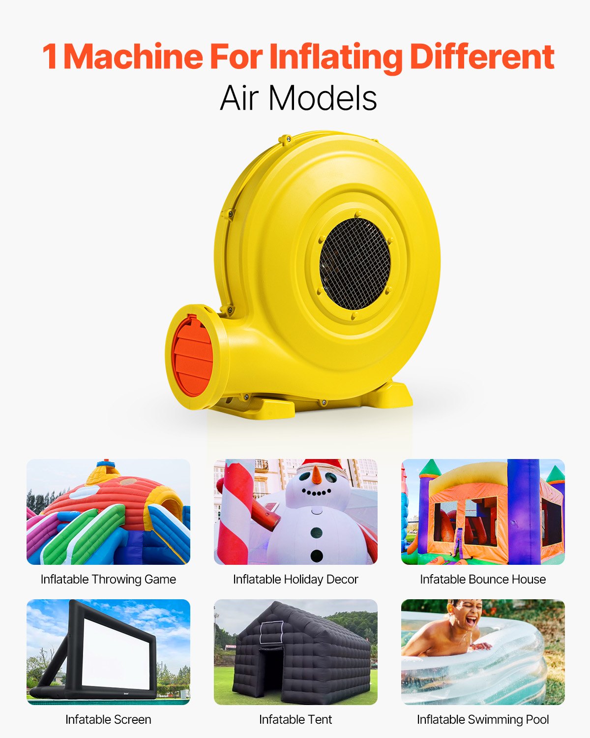 Inflatable Bounce House Blower 1.2&1.3HP 950W for Commercial Bounce House V952-QMFJ750W2D3MYVROFV3