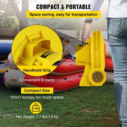 Air Blower Pump Fan Bounce House Blower 450W 0.6HP for Inflatable Bouncy V952-QMFJM480W110V6KXQV3