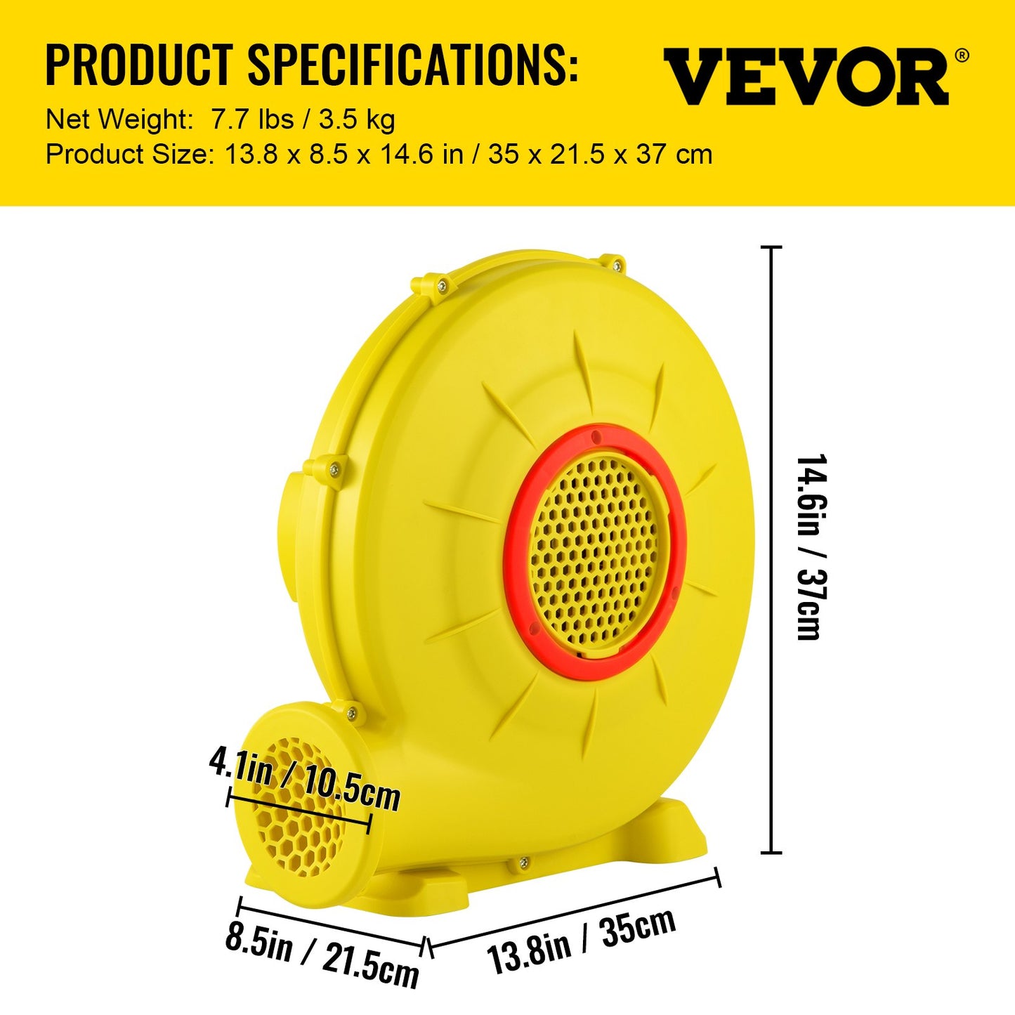 Air Blower Pump Fan Bounce House Blower 450W 0.6HP for Inflatable Bouncy V952-QMFJM480W110V6KXQV3