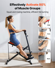 Squat Machine, Deep Squat Rowing Machine for Home, Easy Setup & Foldable Exercise Equipment, Glute Trainer V952-QMSDJZLS3SZXM6XU1001V0