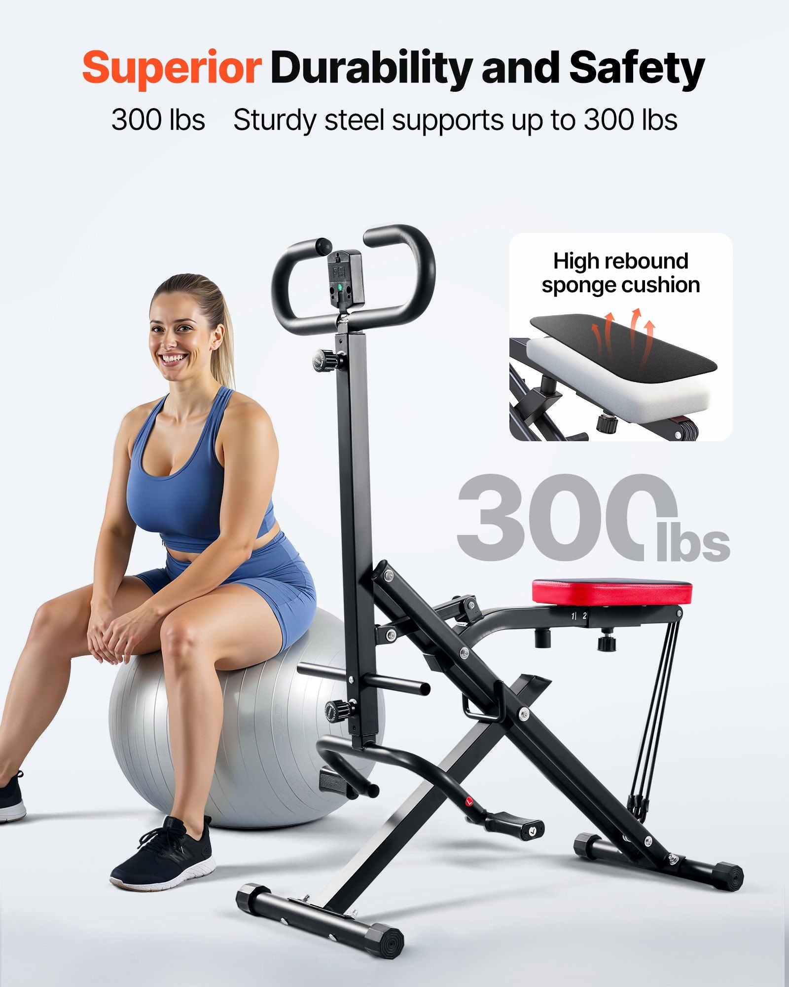 Squat Machine, Deep Squat Rowing Machine for Home, Easy Setup & Foldable Exercise Equipment, Glute Trainer V952-QMSDJZLS3SZXM6XU1001V0