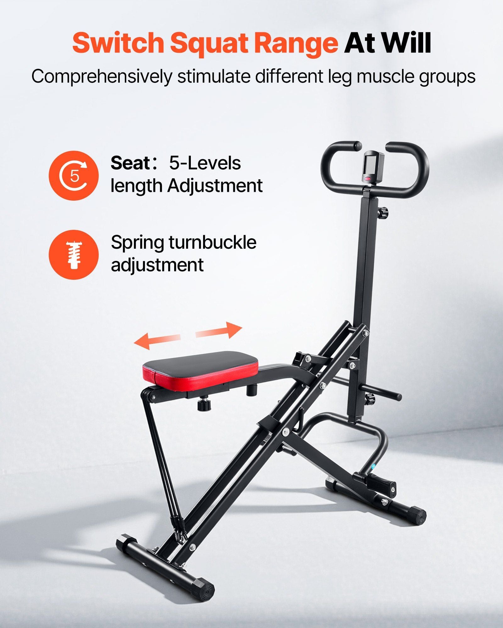Squat Machine, Deep Squat Rowing Machine for Home, Easy Setup & Foldable Exercise Equipment, Glute Trainer V952-QMSDJZLS3SZXM6XU1001V0