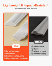 Wall Molding 12 Pack, 51 x 51 cm Wainscoting Panels Kit, Lightweight Paintable Polystyrene, Easy to Install, V952-QMSTJBYX20202NILF001V0