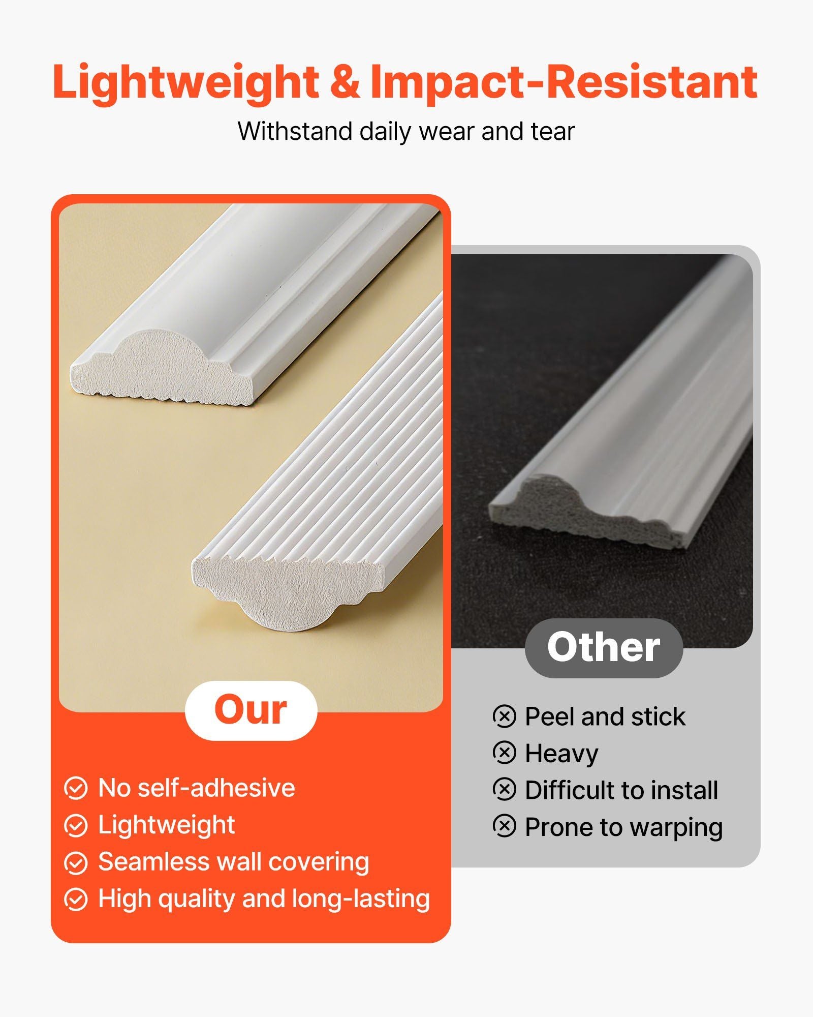 Wall Molding 12 Pack, 51 x 51 cm Wainscoting Panels Kit, Lightweight Paintable Polystyrene, Easy to Install, V952-QMSTJBYX20202NILF001V0