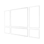 Wall Molding 3 Pack, Wainscoting Panels Kit, Lightweight Paintable Polystyrene, Easy to Install Accent Wall V952-QMSTJBYX2X1D4KCQL001V0