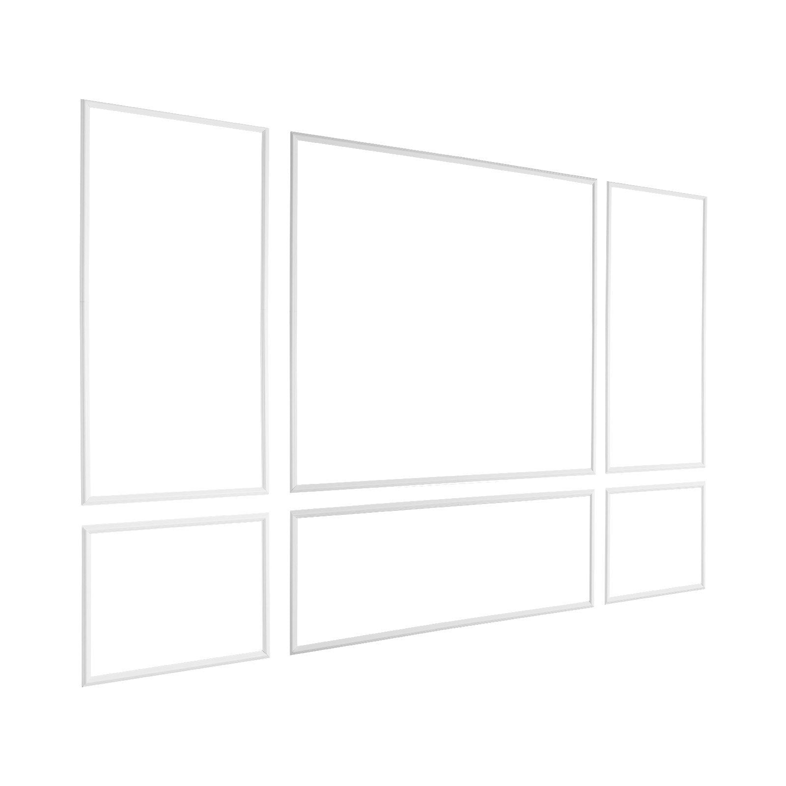 Wall Molding 3 Pack, Wainscoting Panels Kit, Lightweight Paintable Polystyrene, Easy to Install Accent Wall V952-QMSTJBYX2X1D4KCQL001V0