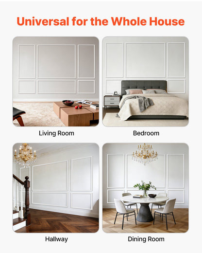 Wall Molding 3 Pack, Wainscoting Panels Kit, Lightweight Paintable Polystyrene, Easy to Install Accent Wall V952-QMSTJBYX2X1D7ZEYY001V0