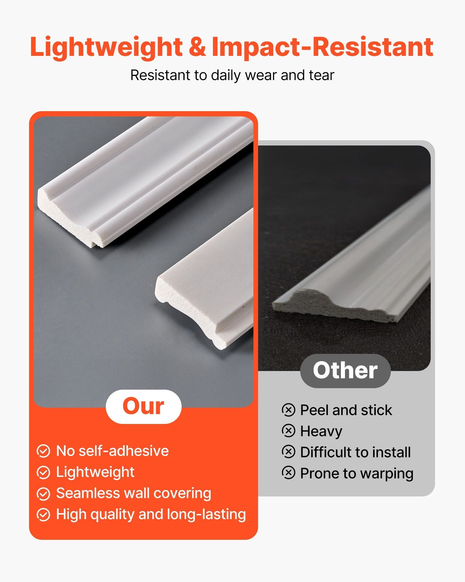 Wall Molding Kit, Wainscoting Panels, Lightweight Paintable Polystyrene, Easy to Install, Wide & Narrow V952-QMSTJBYXSB77R53XW001V0