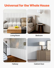 Wall Molding Kit, Wainscoting Panels, Lightweight Paintable Polystyrene, Easy to Install, Wide & Narrow V952-QMSTJBYXSB77R53XW001V0